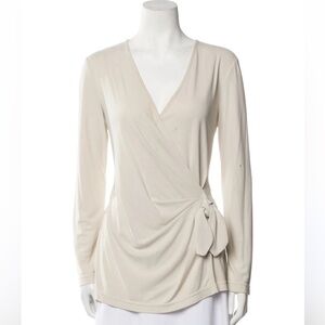 St. John Elegant Cream Blouse